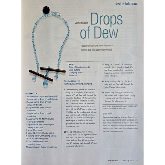 Beadwork Magazine June July 2007 Seeds And Chains A Steely Zen Necklace - Picture 5 of 16